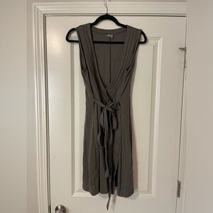Athleta wrap dress size medium color dark green